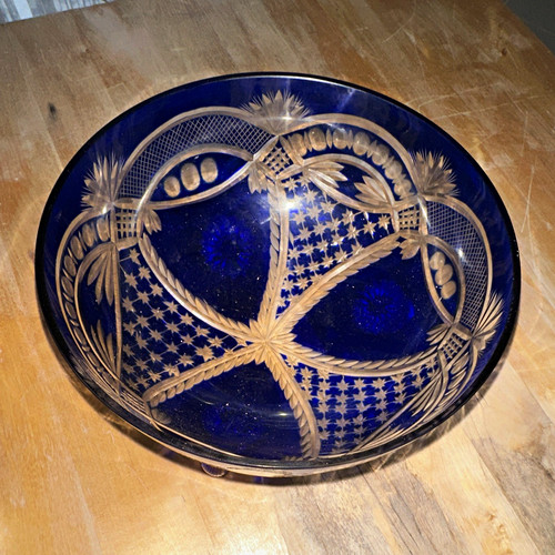 Kobaltblaue kristallschale - kobaltblaue,