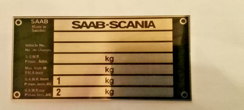 Typenschild plate saab 900 - ,