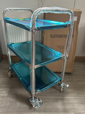 TAUROTRADE Transportwagen Edelstahl Tischwagen 3 Ladeflächen 501-1023 /B