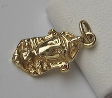 ♦️Ägypten Pharao Anhänger aus 14kt 585 Gold Symbol Glaube Gelbgold Pendant 7317