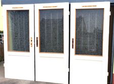 1 von 8 Alte Massivholz Zimmertür  von 1933 mit Türschloss und Glas