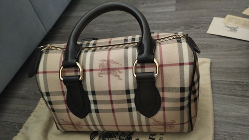 Burberry haycheck bowling bag - burberry,