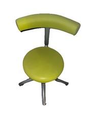 Drehhocker mit Lehne – Grün – Höhenverstellbar & Rollbar