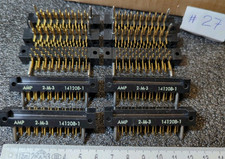 10x AMP STECKER 2-M-3 141208-1 vergoldete CONNECTOR 17/34polig OVP NOS