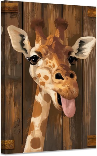 Wandbild lustige giraffe deko - lustige,