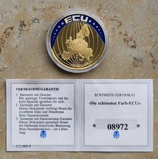 Euro Farb Ecu Münze 5 Dollars Republic Of Liberia PP