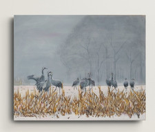 Bild Gemälde Kunst Winter