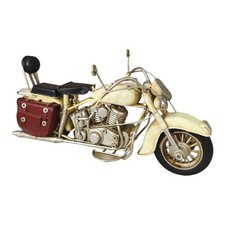 Blechmodell Motorrad L=28,5cm Metallmodell beige Road King Bike Harley 2Sitzer