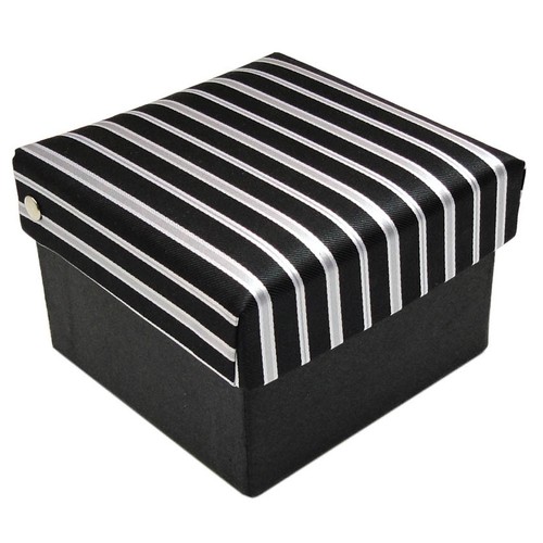 Krawattenbox schwarz silber