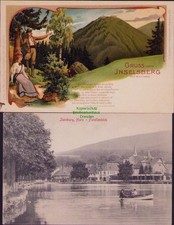 190732 2 AK GRUSS vom INSELSBERG Jlsenburg Harz Forellenteich C. Jacobsen's Kuns