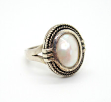 Exklusiver Damen Perlmutt 925er Silber Ring Top Qualität silver silver Modernist