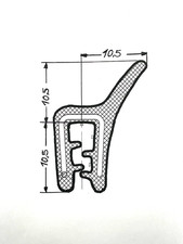Kantenschutzdichtprofil mit  schräg nach oben gerichteter Dichtlippe  KSD 15