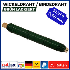 Bindedraht, Wickeldraht, Blumendraht grün, 2,5Kg = 25 Rollen, Stärke ca. 0,65mm