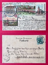 Litho AK ZEITZ 1898 Kaufhaus Rothmann & Krug, Schloss Moritzburg     ( 166070