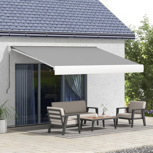 Outsunny gelenkarmmarkise - outsunny, 4m