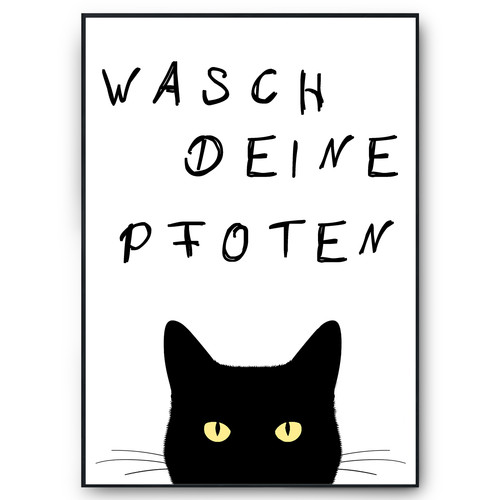 Lustiges katzen poster - katzen,