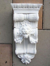 Fassadenstuck, Wandkonsole, Winkelstütze "Löwe", BAD-7123 Gips, Schmuckkonsole 