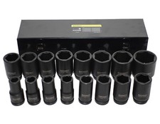 Schlagschrauber Kraft Nüsse Einsätze Set 17-50mm 3/4  Zoll 16tlg. LKW