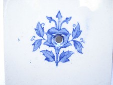 4 x antike Fliesen Ofenkacheln