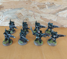 Warhammer 40k Imperial Guard 8x Kasrkin Stormtroopers Metall bemalt