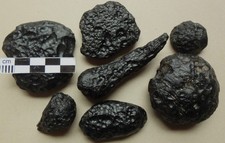 Meteorit Tektit Mineralien Indochinit Thailandit natürlich Glas selten 235g! 