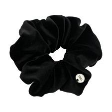 Haargummi schwarz Scrunchies Samt elastisch weich groß Afro lockiges Haar