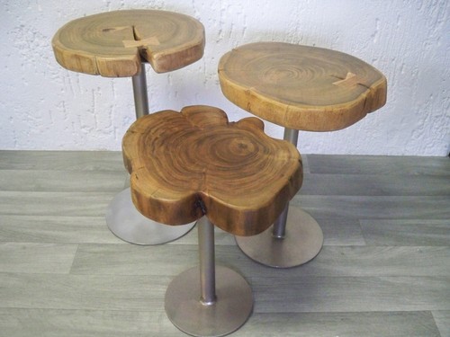 Beistelltisch 3er set hocker - beistelltisch,