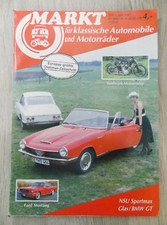 Oldtimer Markt Juni 1987 6/1987 NSU Sportmax Tempo Dreirad IOM TT Glas BMW GT