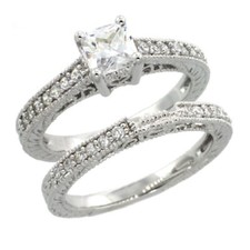 Sterlingsilber 2-pc Verlobung