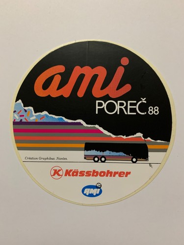 Vintage aufkleber ami porec - porec, 88