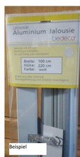 Aluminium Lamellen-Jalousie weiss 0,9 m breit 2,20 m hoch