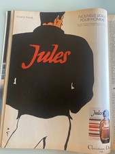 Vintage Werbung Advertising Luxus Parfum Jules CHRISTIAN DIOR (Dez. 1980)