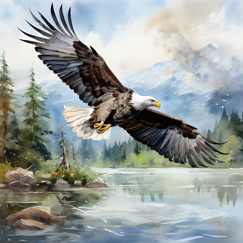 Wandbild weißkopfseeadler - wandbild,