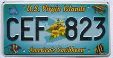 U.S. VIRGIN ISLANDS Nummernschild America s Caribbean US Kennzeichen Schild CEF