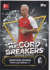 Topps Bundesliga 2021/22 Karte Nr RB-JS Sonathan Schmid Record Breakers Case Hit