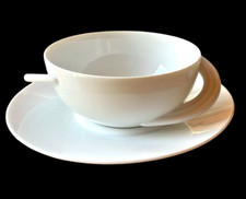 Rosenthal Cupola  Weiß –  Suppentasse mit Untertasse -