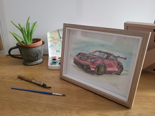 Original aquarellbild mit - original,