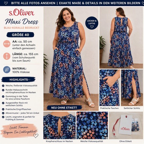 Oliver damen maxikleid - s.,