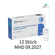 12×Safecare Corona + Influenza A/B Combo 3in1 Test 1er Laientest/MHD 09.2027