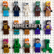 LEGO MINECRAFT Minifiguren/Skins | Steve | Alex | Creeper | Zombie | Skelett,...