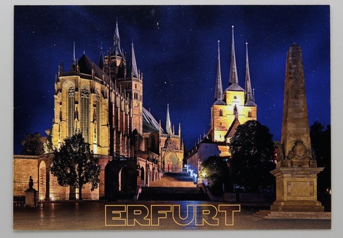 Postkarte erfurt mariendom - -,