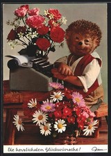 Mecki an der Schreibmaschine