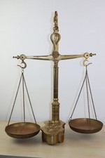 Vintage Librasco große Messingwaage Waage mit Gewichten 1 fehlt sehr guter Zustand kostenloser Versand