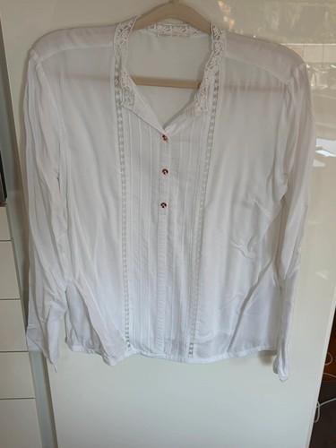 Gas bluse weiß mit - gas,