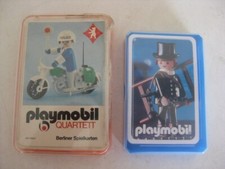 playmobil Quartett Kartenspiel Berliner Spielkarten 70er Jahre + schwarzer Peter