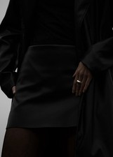 Faux Leather Skort - Size: L -