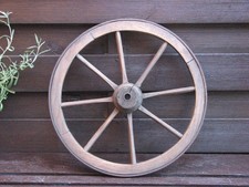 Altes Wagenrad Holz Rad Speichenrad mit Eisenring  36 cm  Garten Deko