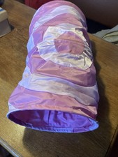 Katzentunnel Spieltunnel Knautschtunnel Katzenspielzeug faltbar Rosa Pink klein