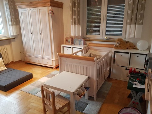 Landhaus baby kinderbett - baby-, /