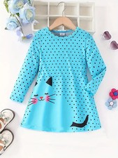 Mädchen Freizeitkleid Blau